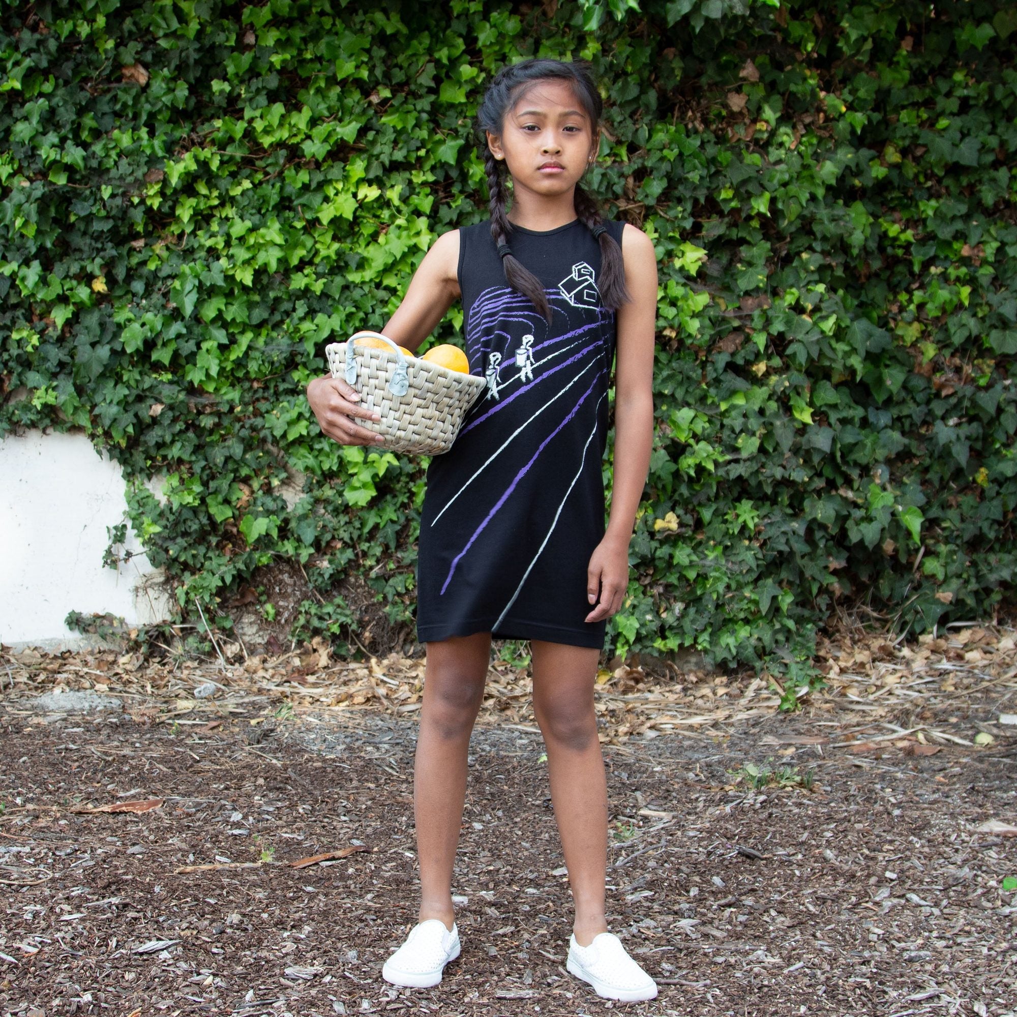 Infantium Victoria Rice Paddy T-Shirt Kleid schwarz Baumwolle