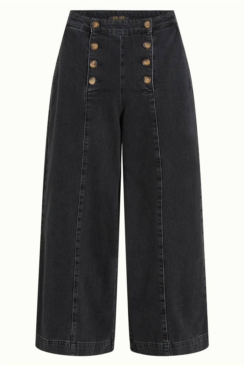 marlowe nature Melody Sailor Pants Jeans black Bio-Denim