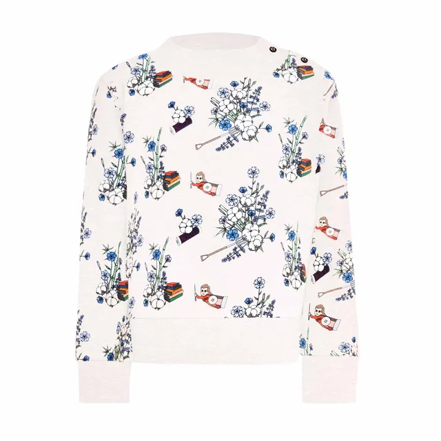 Infantium Victoria White Floral Sweatshirt weiß Bio-Baumwolle GOTS