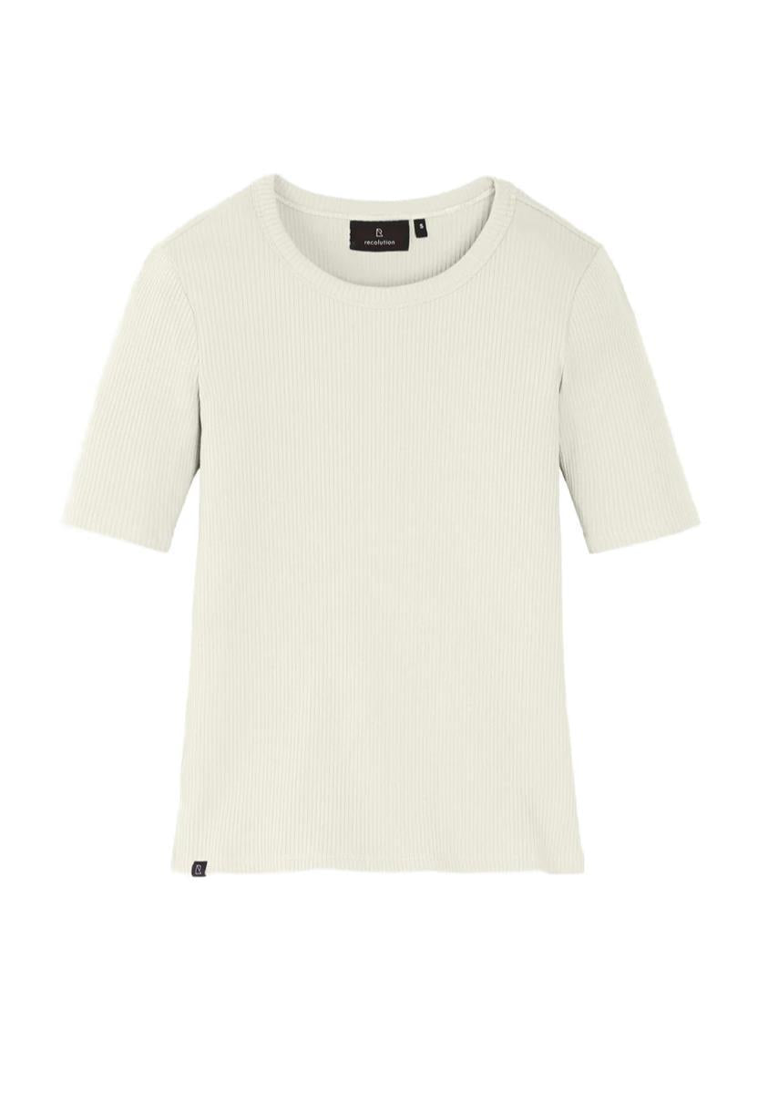 marlowe nature Daphne T-Shirt sun yellow Rippe tailliert