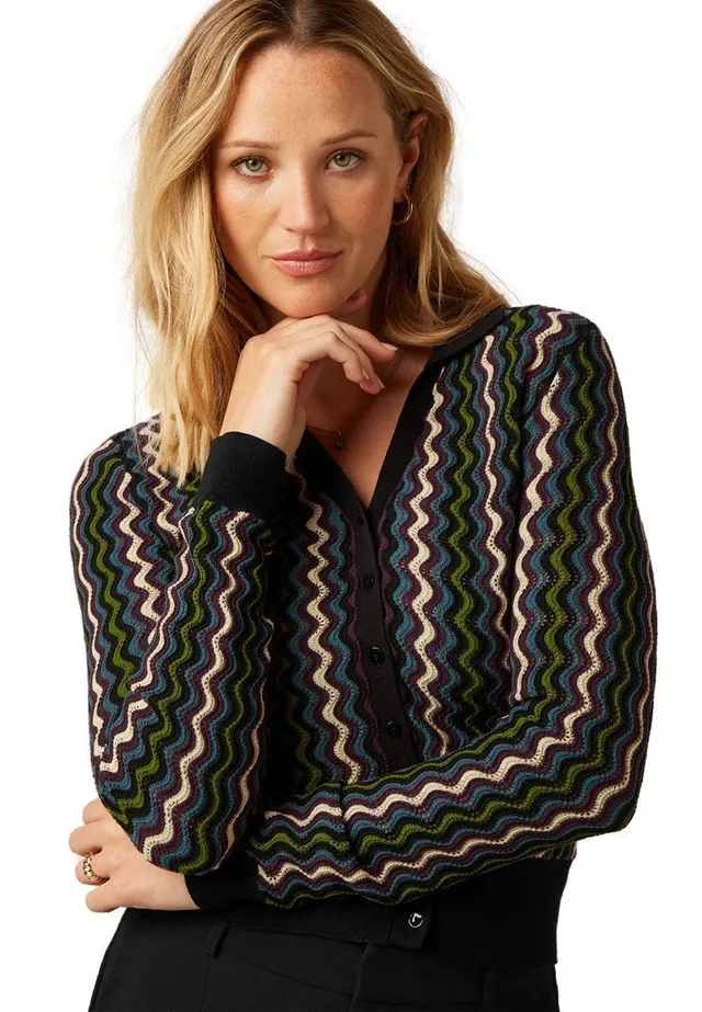 marlowe nature Lene Cardi Wyler Strickjacke schwarz