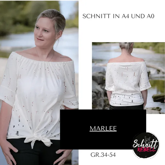 Schnittrebell Marlee Ebook Carmenbluse Gr.34-54
