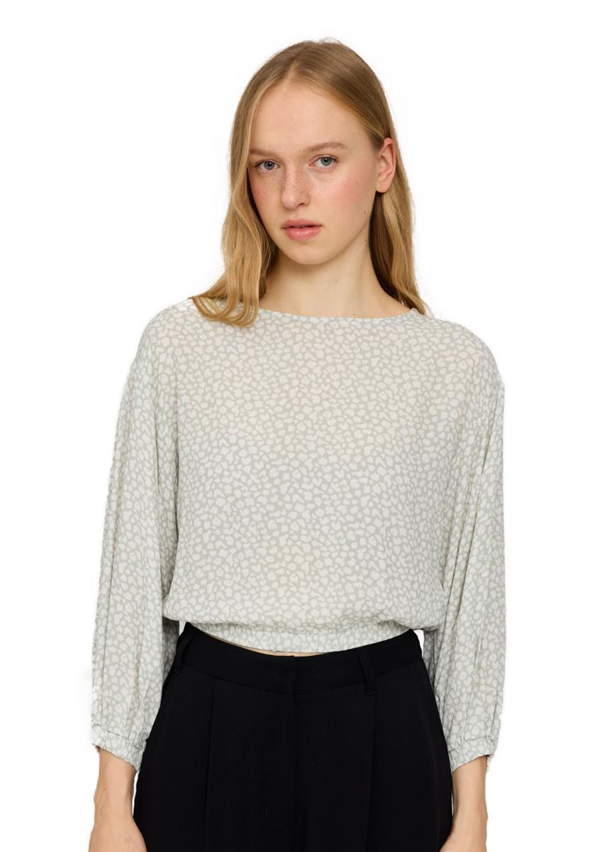 marlowe nature Crinkle Bluse Viskose misty jade printed