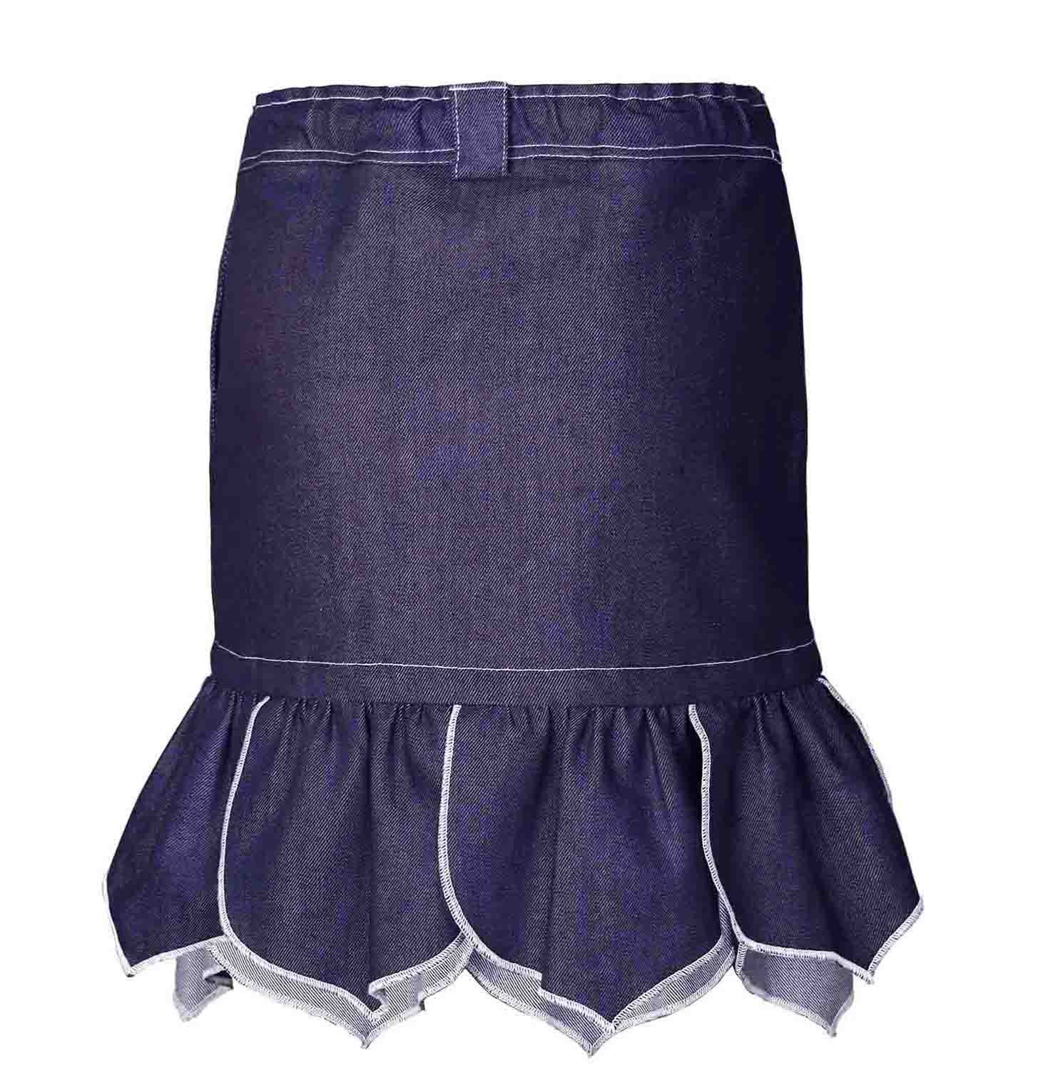 Infantium Victoria Flower Petals Jeansrock blau Gr.128 Baumwolle