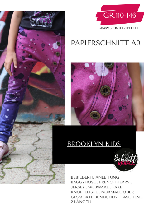 Schnittrebell Brooklyn Kids Baggyhose Papierschnitt 110-146