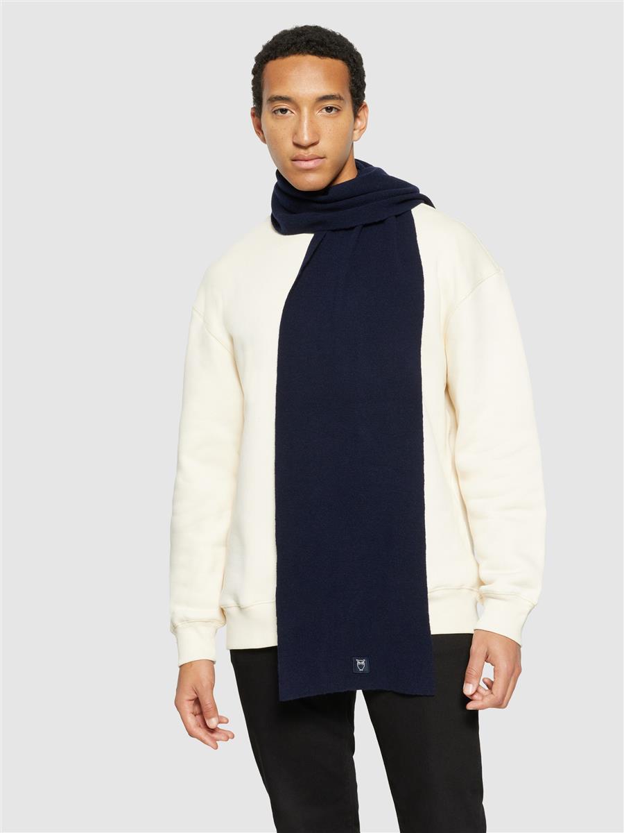Marlowe Nature Rib Knit Wool Scarf Schal Lammwolle black jet