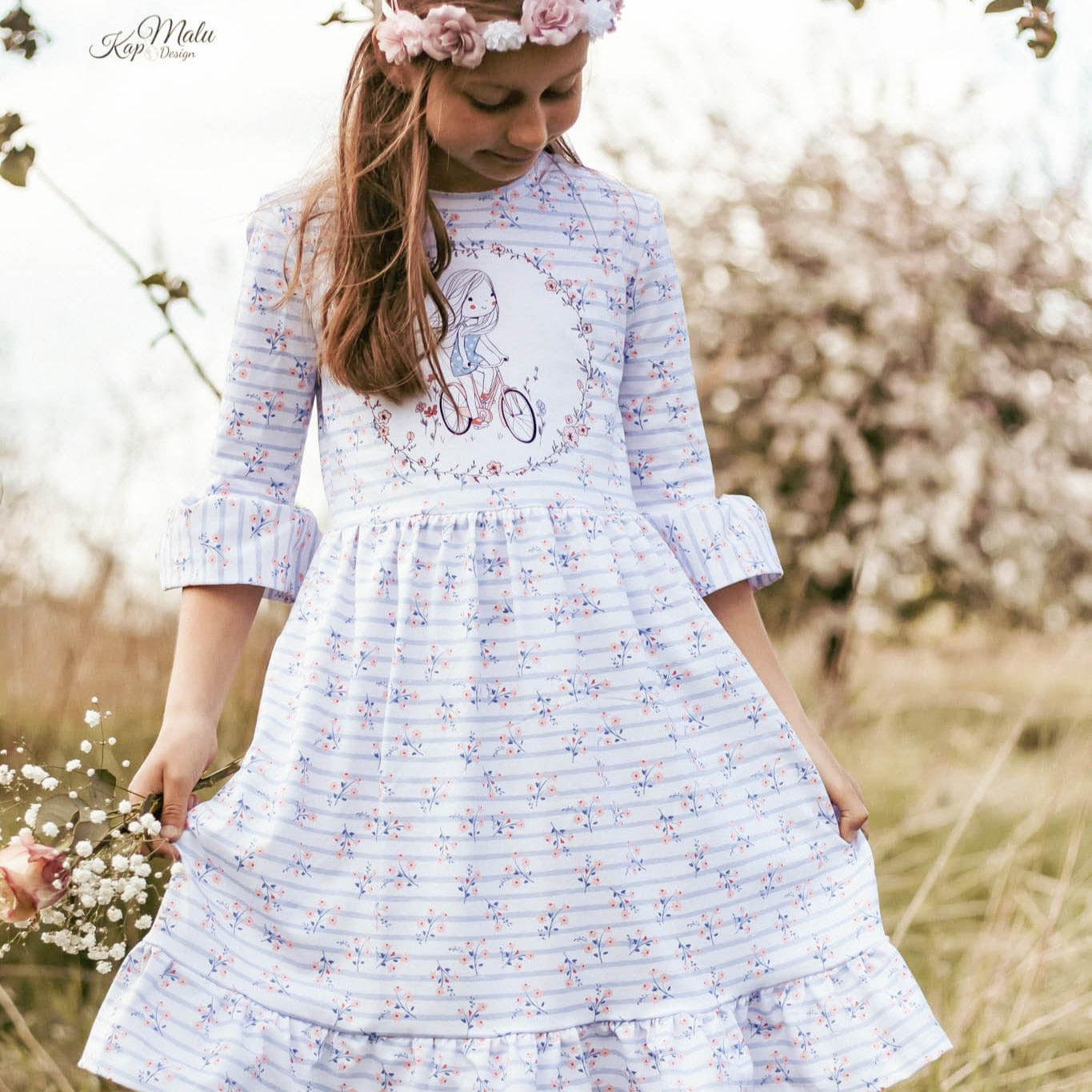 Moeve Design Marie-Louise mit Ärmel Kleid Gr. 86-158 Jersey