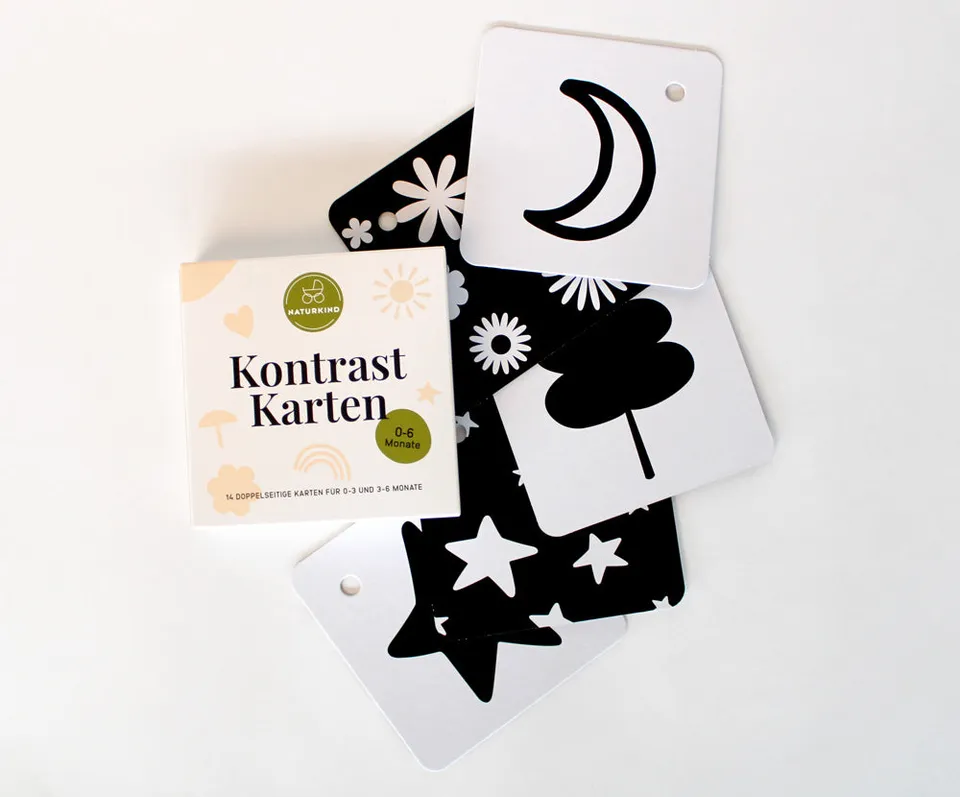 Naturkind Kontrastkarten Baby 14 Karten 0-6 Monate