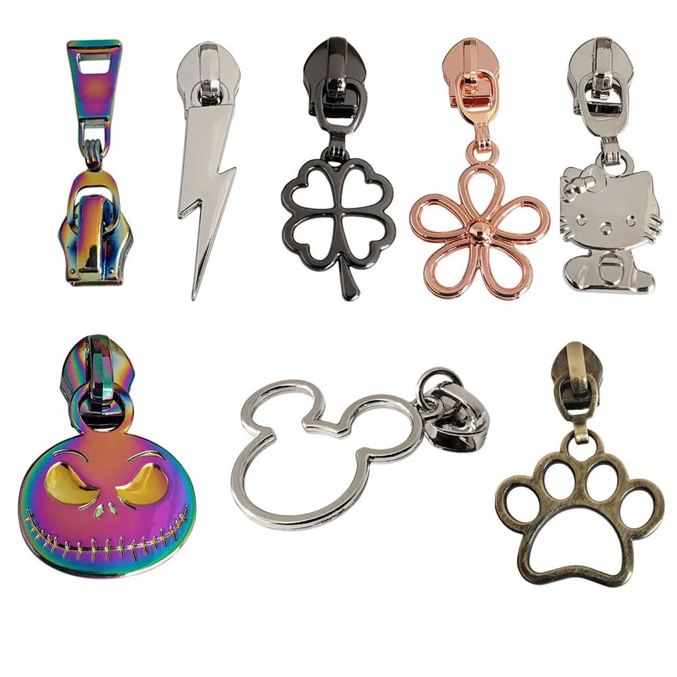 Kam Snaps Bag Hardware Zipper Pulls Pfote Silber 5er-Pack