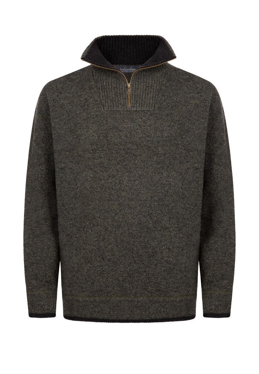 marlowe nature Half Zip Sweater Troyer Wolle duck green