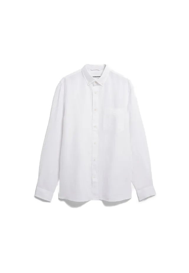 Armedangels Linen Longsleeve Hemd Herren white L Leinen