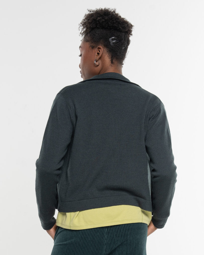 marlowe nature Cot-Wool Kurzjacke Jacke blackgreen Bio-Wolle XS-XL