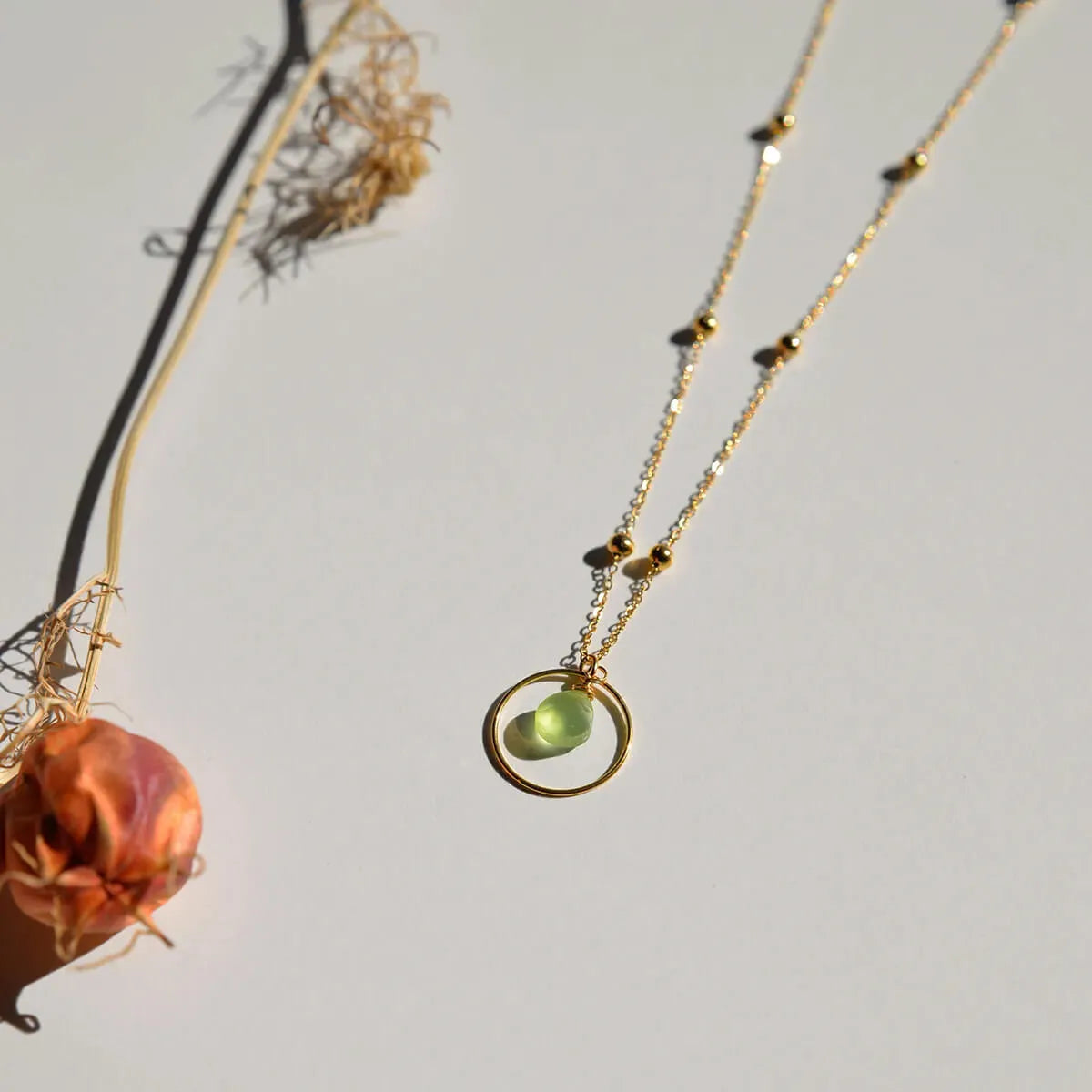marlowe nature Gold Circle Kette creme-new life Edelstahl nickelfrei