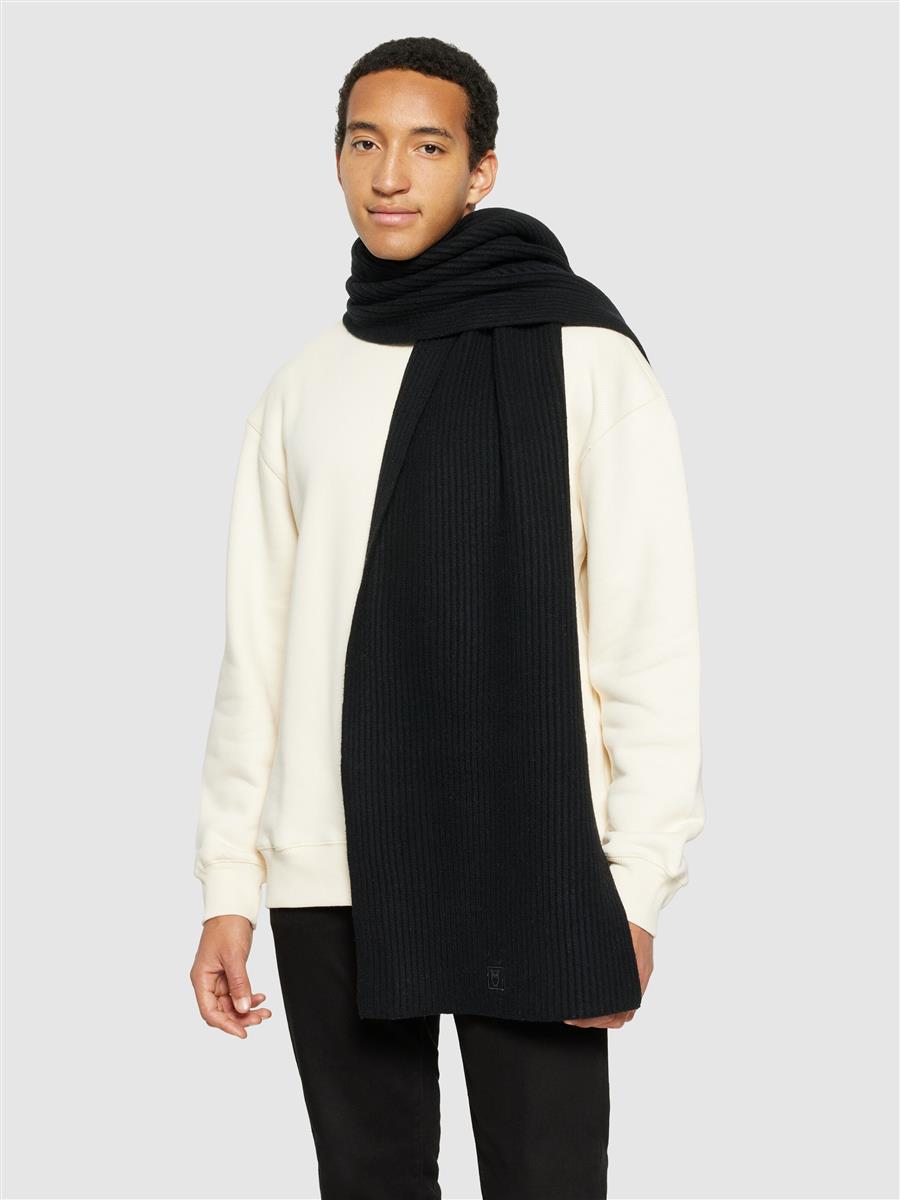 marlowe nature Rib Knit Scarf Schal dark olive Bio
