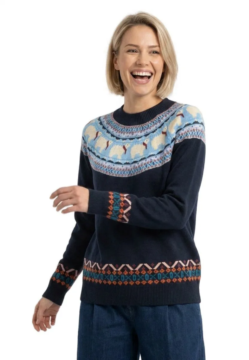 marlowe nature Fairisle Sweater Polar Bear black beauty Bio
