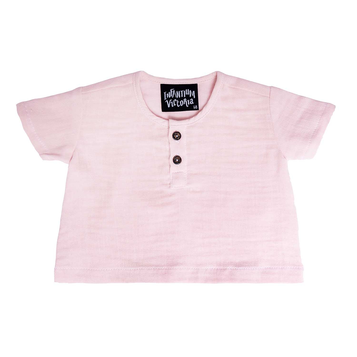 Infantium Victoria Baby T Shirt Musselin rosa Baumwolle