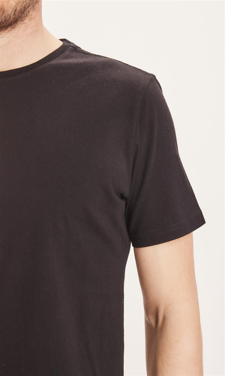 KnowledgeCotton Basic T-Shirt-Vegan dark grey melange S Bio