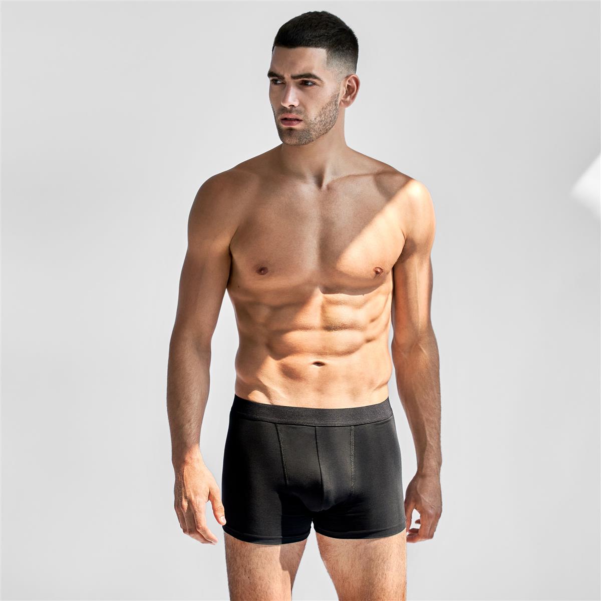 marlowe nature Men Boxer Brief Boxershorts 3er schwarz Bio