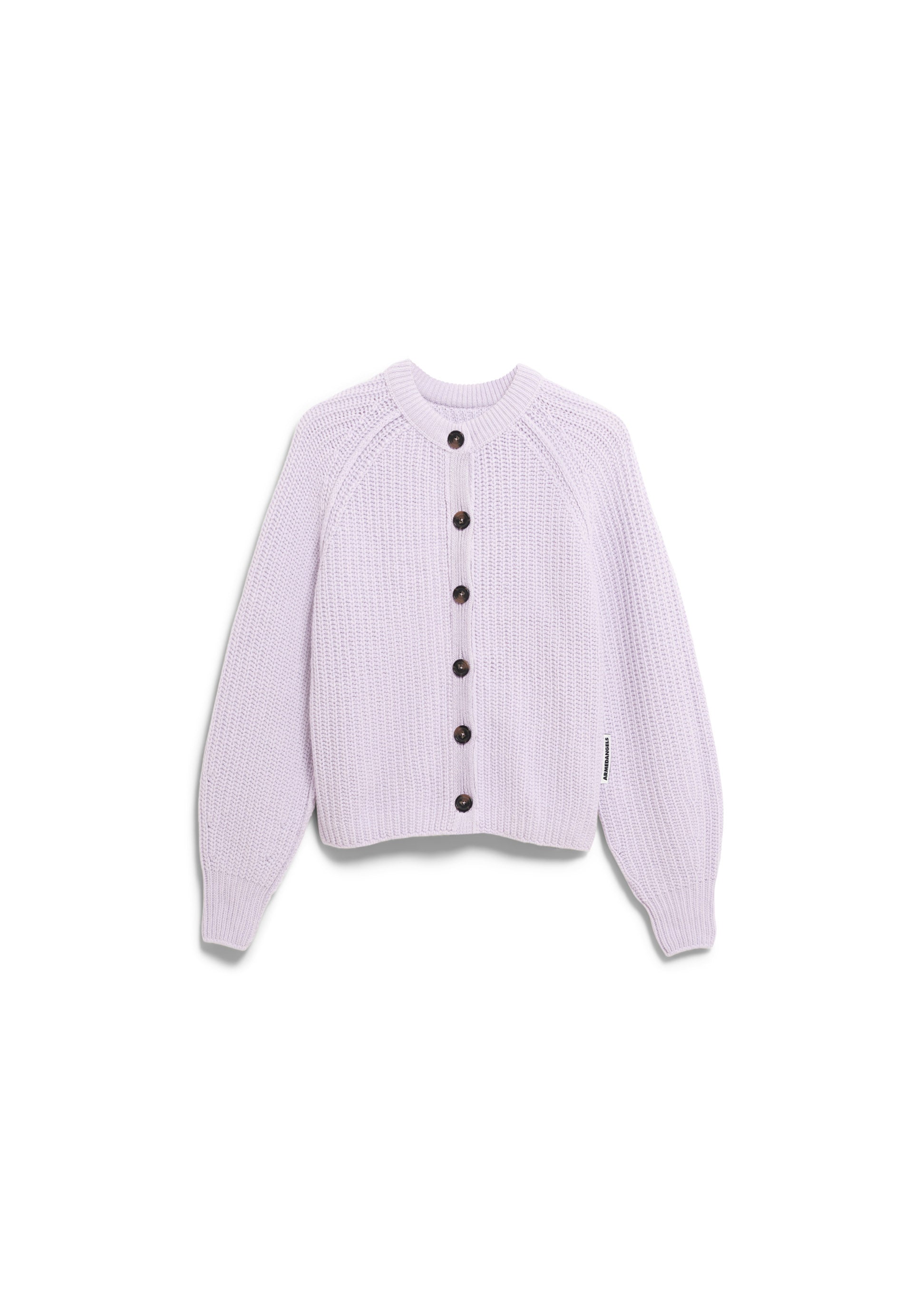 marlowe nature Selmaa Strickjacke honey melange Bio-Wolle