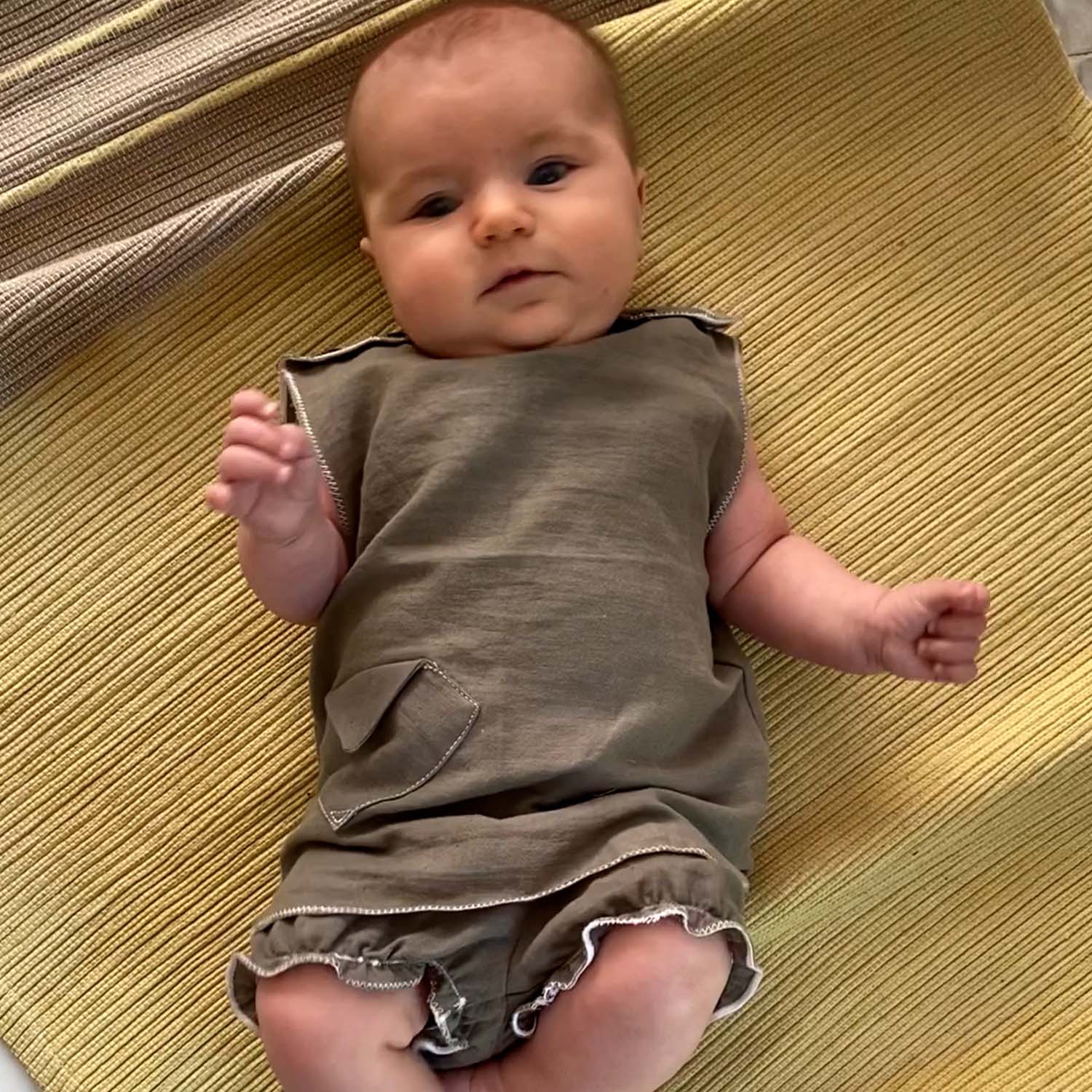 Infantium Victoria Weganool Babytunika Khaki 80 Cashmere