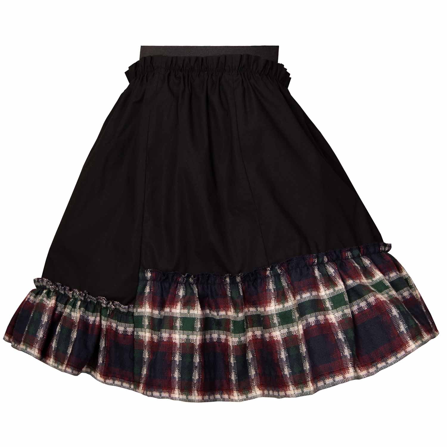 Infantium Victoria Mädchen Rock Schwarz Tartan Rot Grün 128