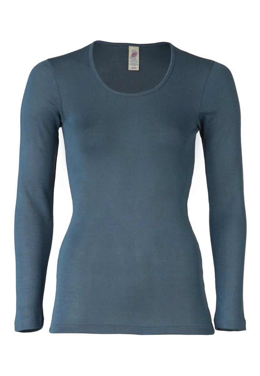 Marlowe Nature Langarm-Shirt grey melange 38/40 Wolle-Seide