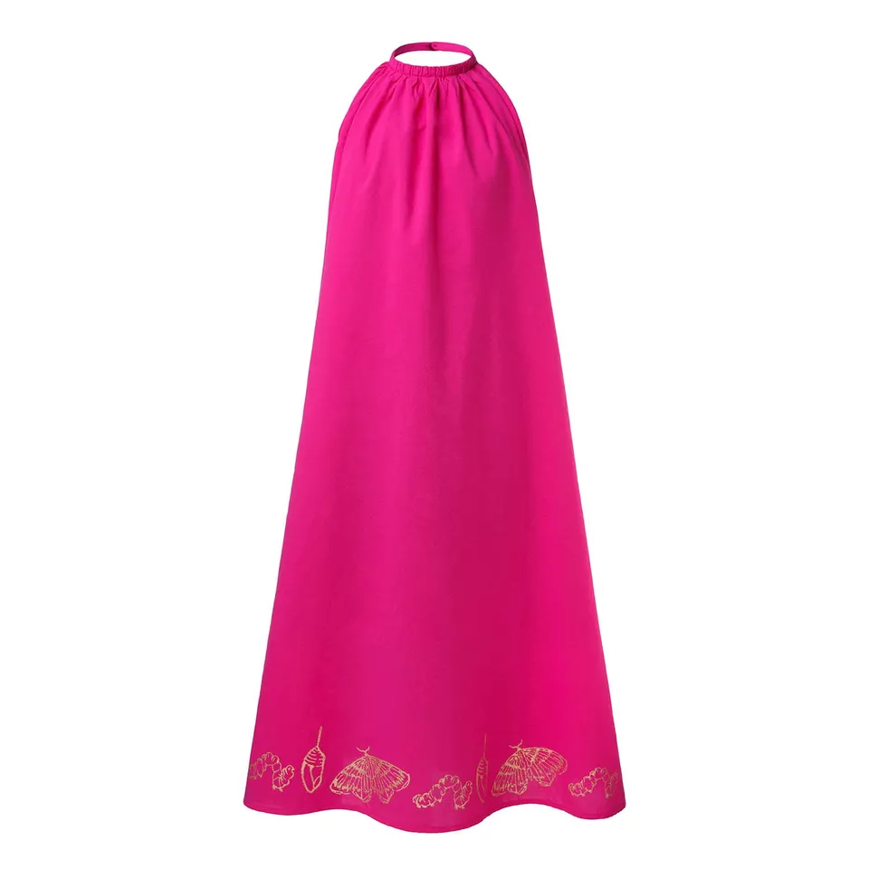 Infantium Victoria Girls Pink Boho Dress Festkleid Rosa Bio-Baumwolle