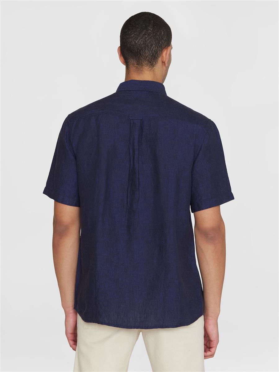 marlowe nature Regular Linen Kurzarmhemd burnt brick M Bio