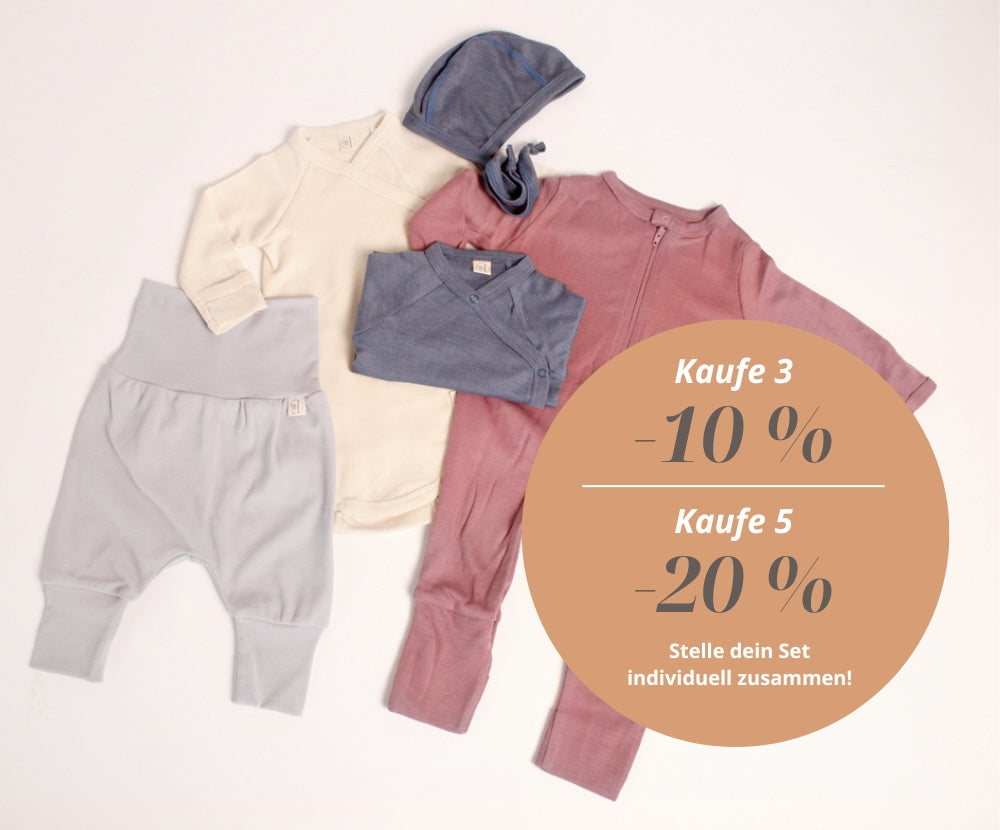 Naturkind Wool & Silk Favorite Baby-Set Merinowolle