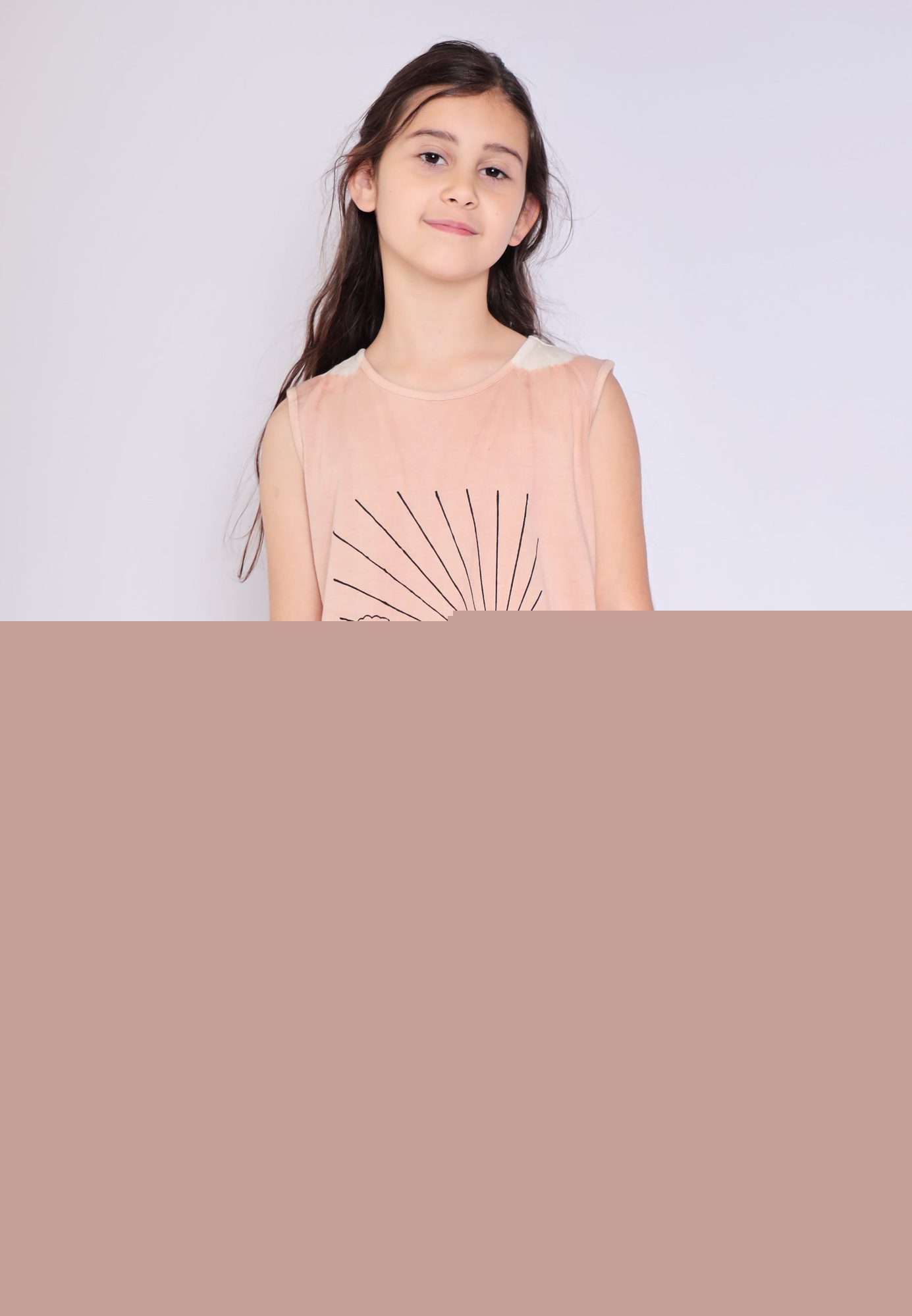 Infantium Victoria T-Shirt Kleid Rosa 104 Handblockprint