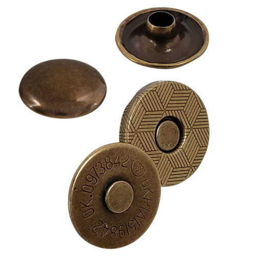 Kam Snaps Magnetknöpfe Nieten 14 mm Silber 15 Sets