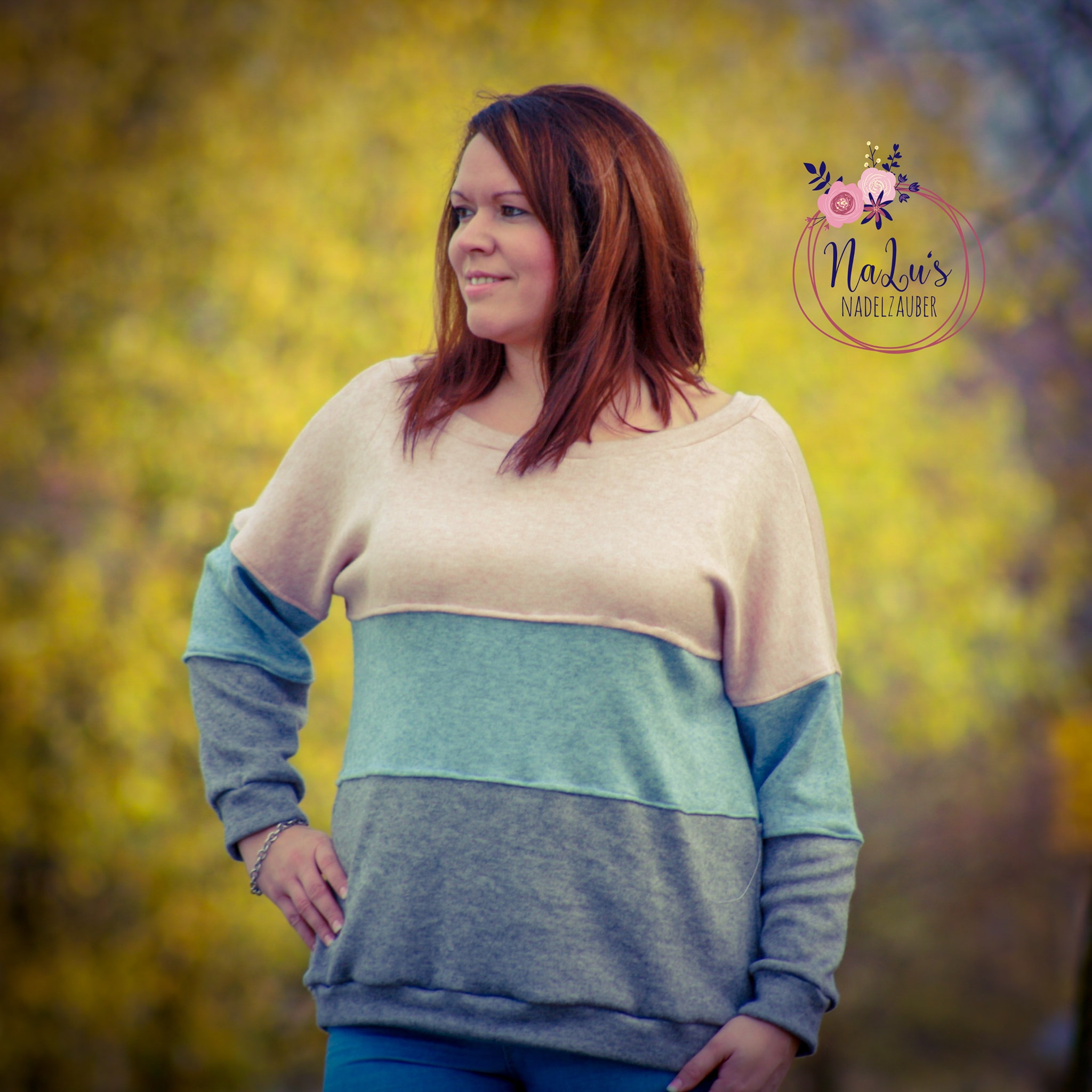 Schnittrebell Ebooks Pullover Jenna Schnittmuster Gr.32-50 Rücken-V