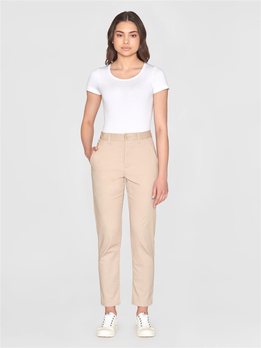 marlowe nature WILLOW slim Chino Damenhose light feather gray 42