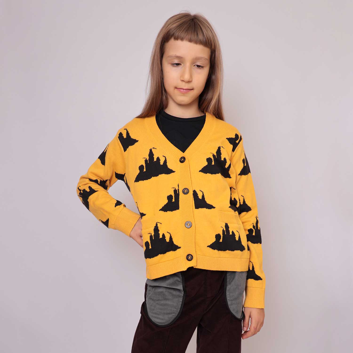 Infantium Victoria Sandcastle Cardigan 116 gelb Bio-Baumwolle