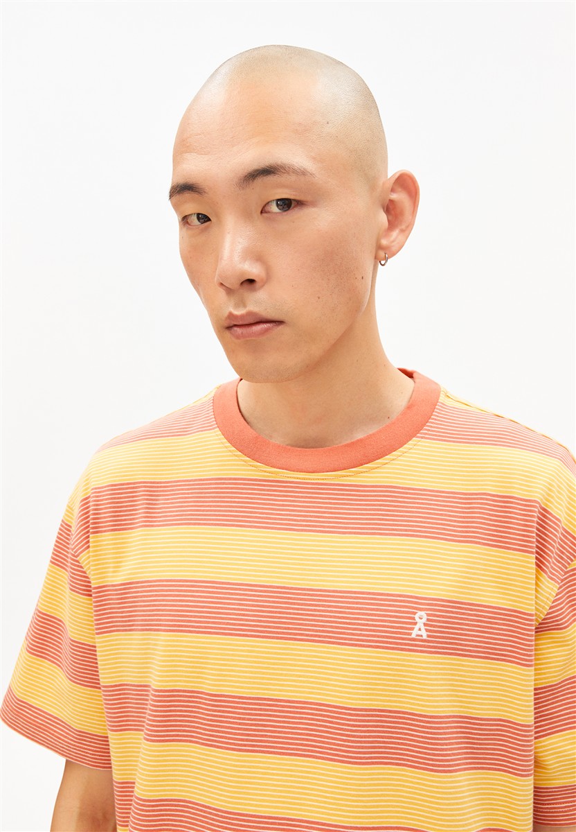 marlowe nature Maarkos Multi Stripes T-Shirt sunflower-tabasco M