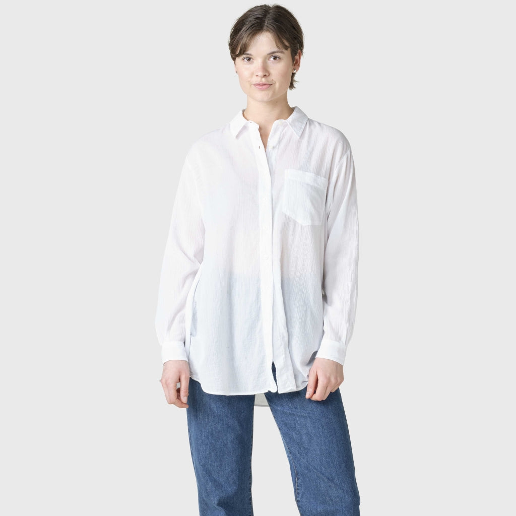 marlowe nature Mille Shirt Hemdbluse white Bio-Baumwolle