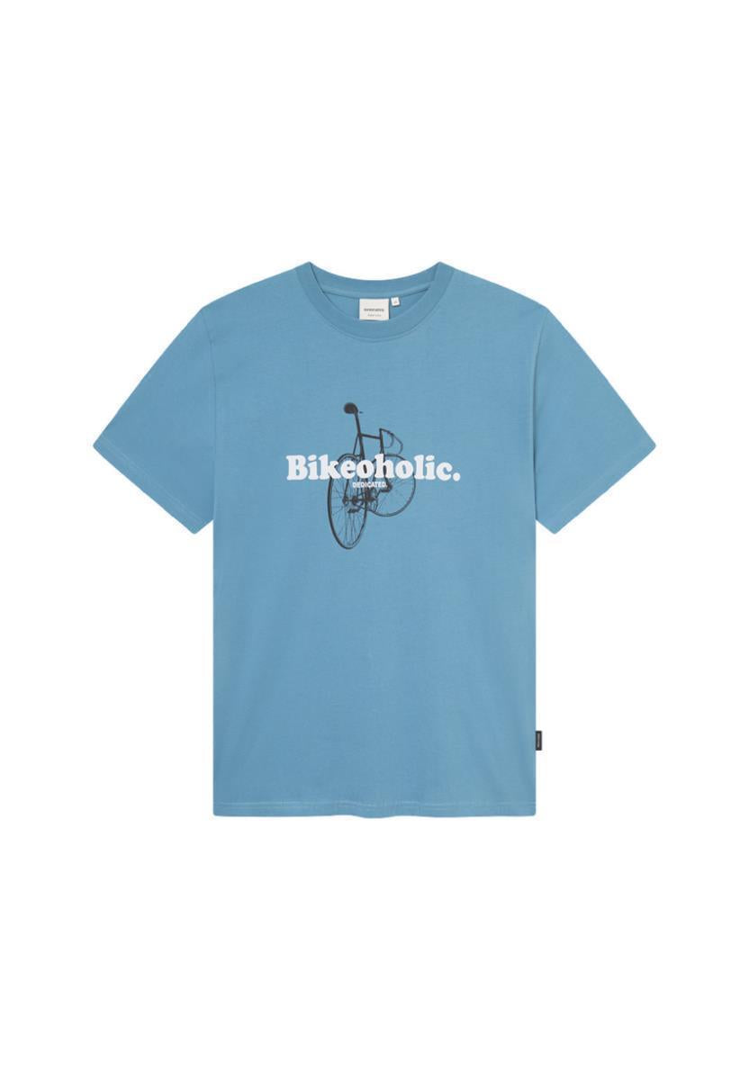 Dedicated Stockholm Bikeoholic T-Shirt Niagara Blue S Bio-Baumwolle