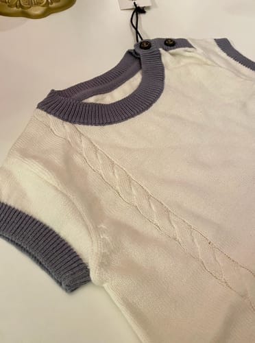 Infantium Victoria Romper Baby Bio-Weiß Gr.56-62