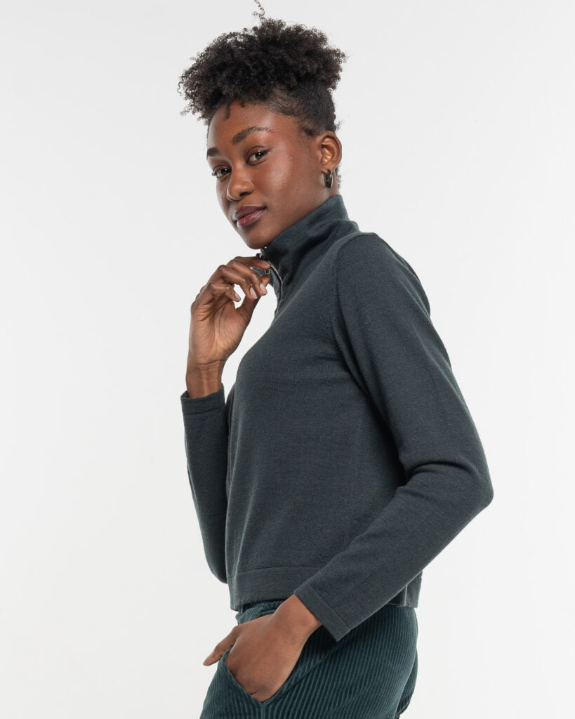 marlowe nature Cot-Wool Kurzjacke Jacke blackgreen Bio-Wolle XS-XL