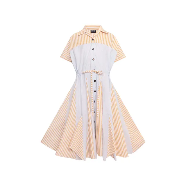 Infantium Victoria Zero Waste Hemdkleid Streifen Biokleid 116-128