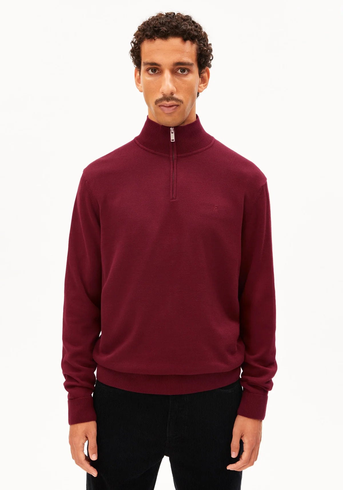 marlowe nature Faabes Half Zip Pullover velvet red M