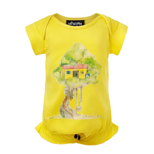 Infantium Victoria Yellow Treehouse Strampler gelb Gr. 80 Baumwolle