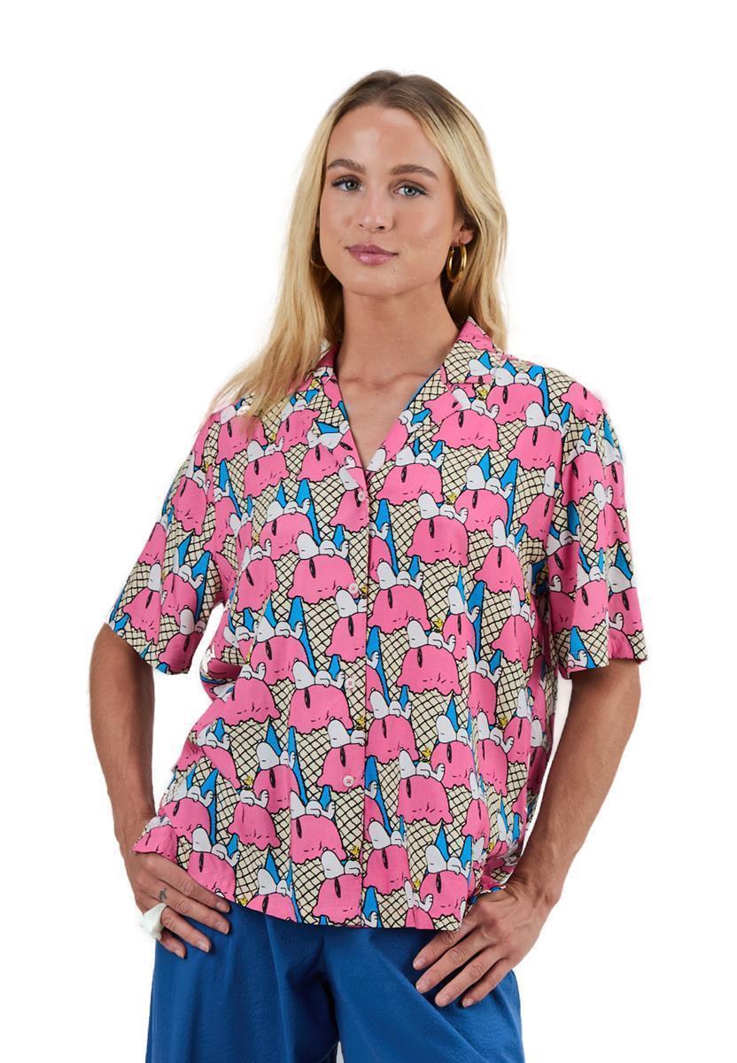 marlowe nature Peanuts Gelato Aloha Blouse Bluse pink Viskose
