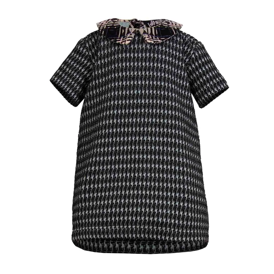 Infantium Victoria Dresses Babykleid Hahnentritt schwarz-blau Baumwolle