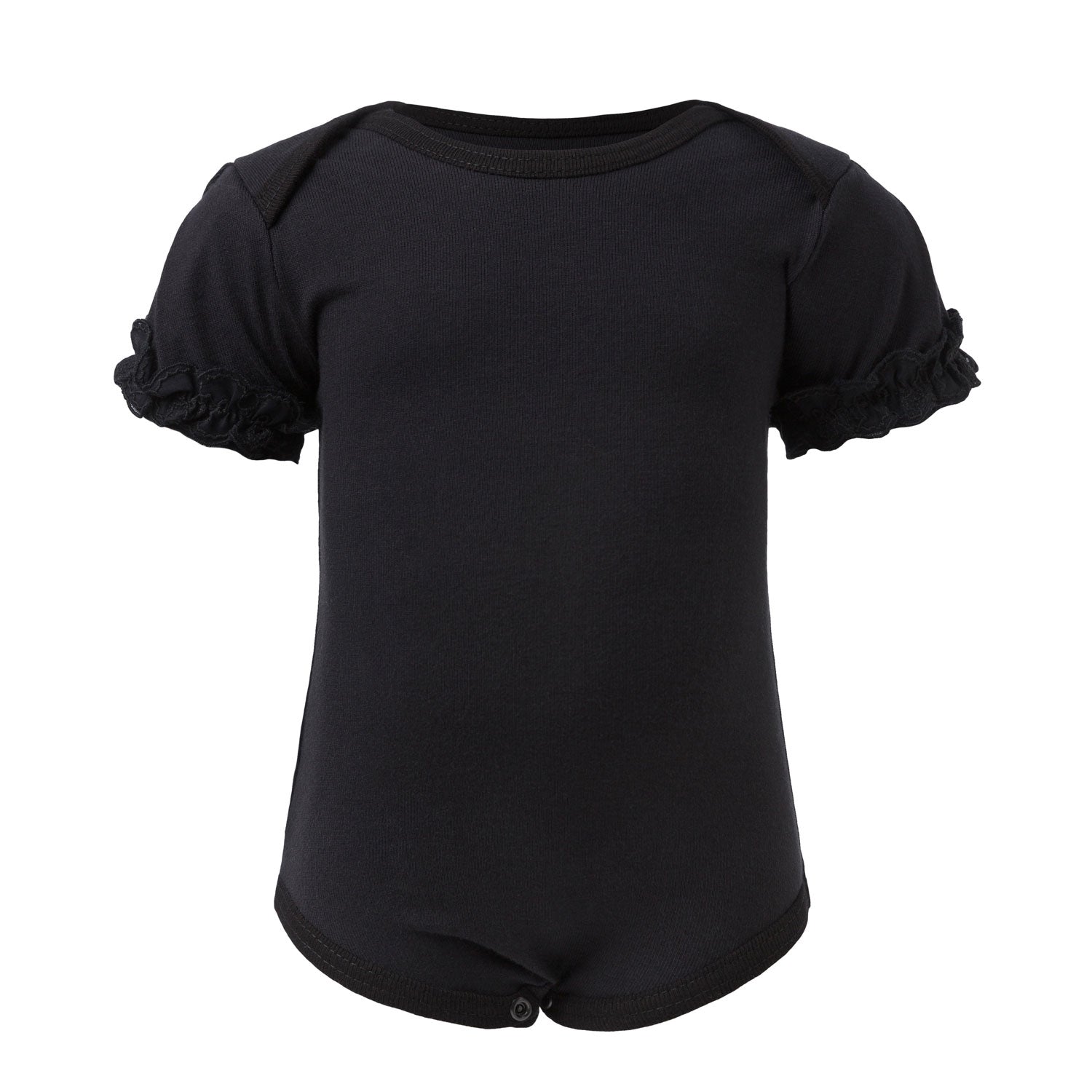 Infantium Victoria Baby Girl Onesie Lace Trim Body schwarz Spitze