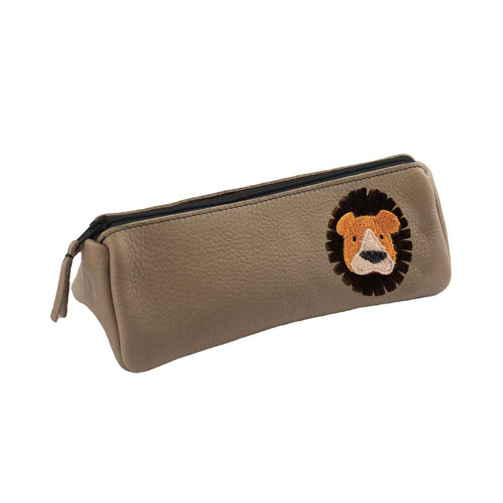 Pantolinos Federtaschen Löwe Federtasche Naturleder