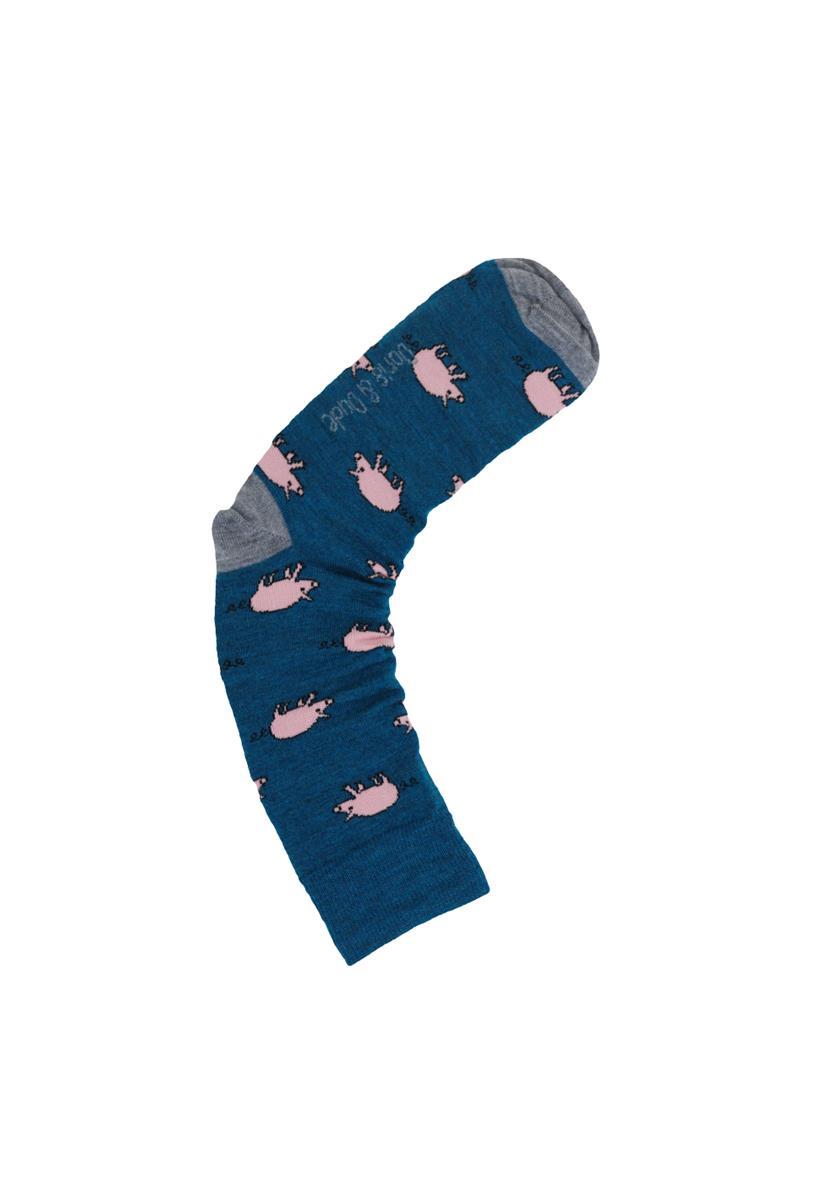 marlowe nature Pigs Merino Socken teal Gr. 41-45