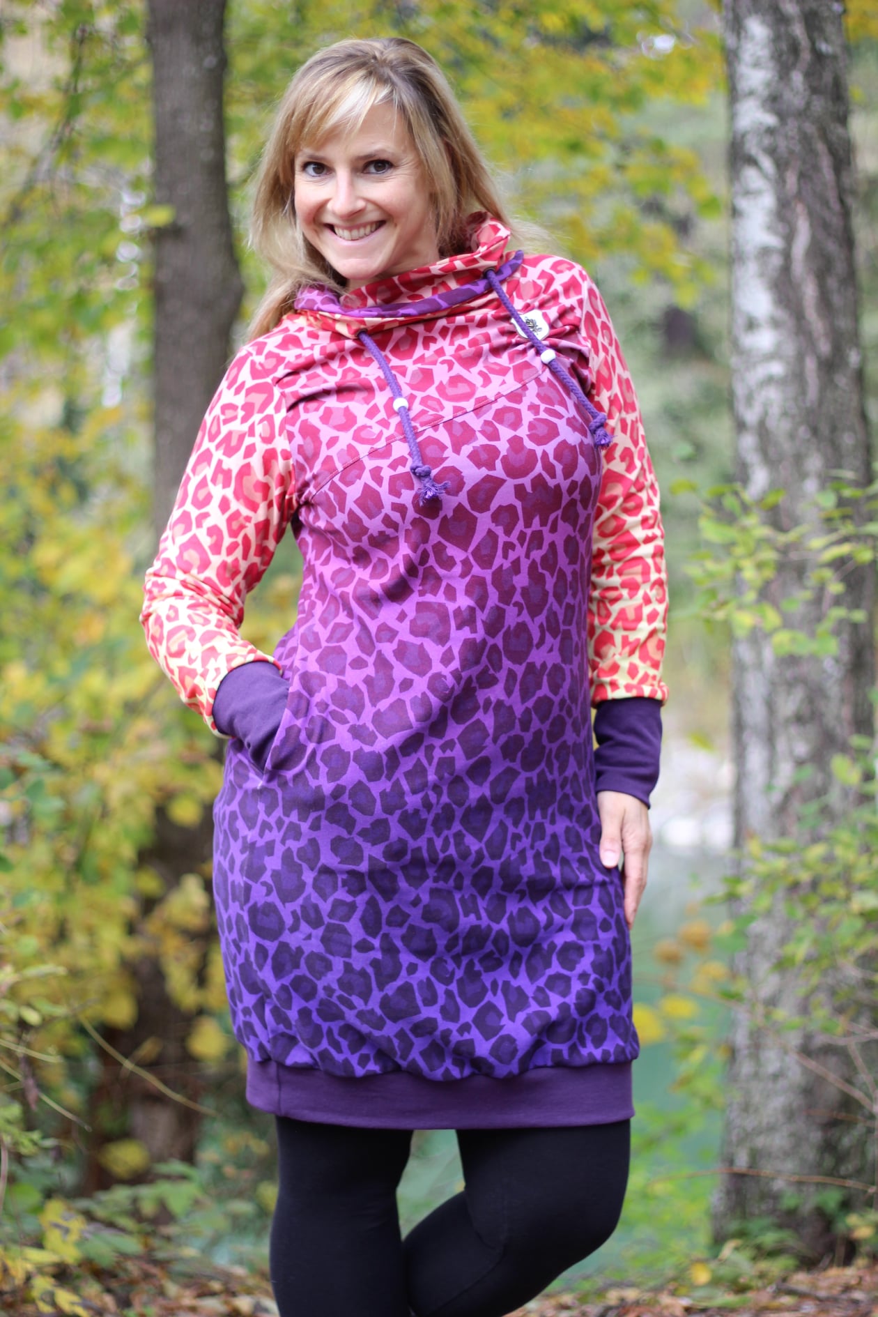 Schnittrebell Elise Add On Hoodiekleid Gr.34-54 Schnittmuster Digital
