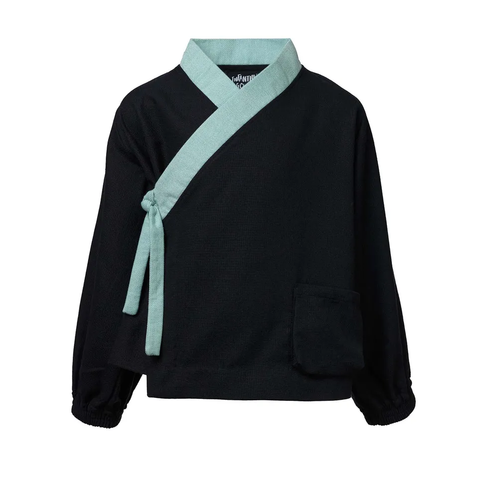 Infantium Victoria Kimono Jacke Schwarz Baumwolle Kinder
