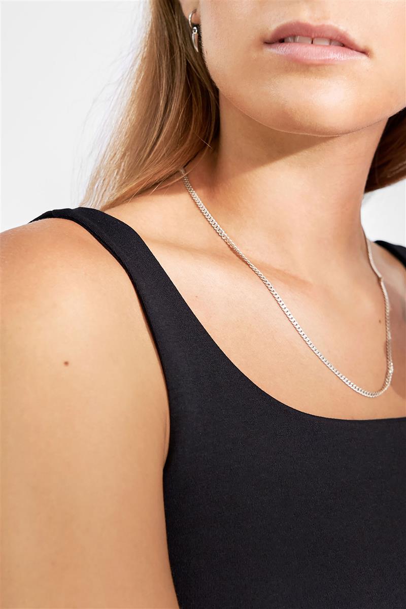 marlowe nature Tank Scoop Back Top schwarz Bio-Baumwolle